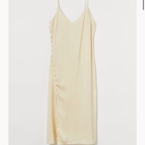 Button-detail Slip-style Dress